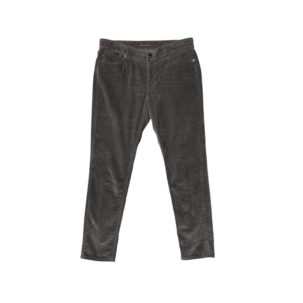 Loro Piana Charcoal Grey Corduroy Slim Straight Leg Pants Made in Italy Women 48